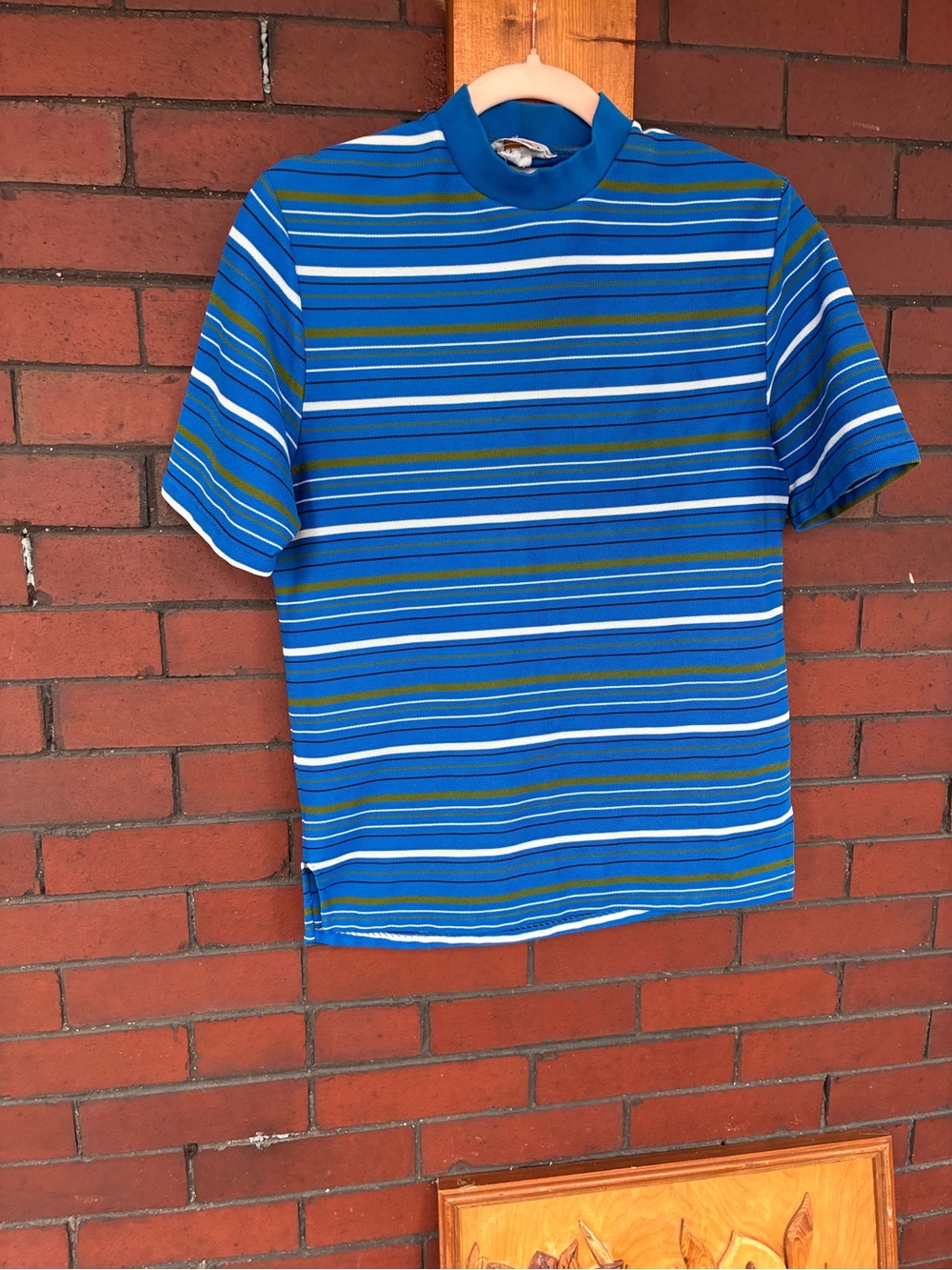 Vintage 70s Striped Mock Neck Top | JCPenney The Inn Shop